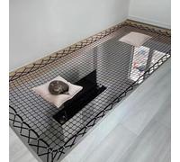 DTVEW Rete per Amaca 4,5cm/6mm Rete in Corda di Poliestere Senza Nodi | Rete da Arrampicata per Esterni Rete A Singolo Strato Portata Massima 250kg Utilizzare Balconi(Black,2x6m/6.6x19.7ft)