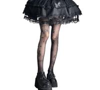 DTVKTZ Funky Patterned Piano Tights Y2k for Women Musical Notes Thin Personalized Stockings (B,Taglia unica)