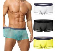 DTVKTZ Niksy Sheer Underwear for Men, Niksy Mens Ultra-Thin Ice Silk Transparent Boxer Briefs, Men’s Cool Breathable Underwear (3PCS-E,L)