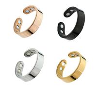 DTVKTZ Vayro Ring Adjustable Size Vayro Ring Original Magnetic Wellness Rings, Lightweight and Water-Resistant Stainless Steel Rings Unisex (4PCS)
