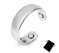 DTVKTZ Vayro Ring Adjustable Size Vayro Ring Original Magnetic Wellness Rings, Lightweight and Water-Resistant Stainless Steel Rings Unisex (Slivery)
