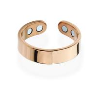DTVKTZ Vayro Ring Adjustable Size Vayro Ring Original Magnetic Wellness Rings, Lightweight and Water-Resistant Stainless Steel Rings Unisex (Rose Gold)