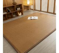DTWEFF Tappetino giapponese, 2 cm di spessore, in rattan naturale, antiscivolo, traspirante, for camera da letto, dormitorio, soggiorno, terrazza, yoga.(D,150 x 200cm)
