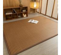 DTWEFF Tappetino giapponese, 2 cm di spessore, in rattan naturale, antiscivolo, traspirante, for camera da letto, dormitorio, soggiorno, terrazza, yoga.(C,90 x 200cm)