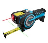 DTX10 - Metro a nastro digitale 3 in 1, 100 m, ricaricabile, con blocco automatico, lettura digitale istantanea, linea laser estesa e misurazione incrementale, nastro sostituibile, sincronizzazione