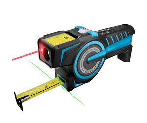 DTX10 - Metro a nastro digitale 3 in 1, 100 m, ricaricabile, con blocco automatico, lettura digitale istantanea, linea laser estesa e misurazione incrementale, nastro sostituibile, sincronizzazione