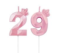 DTXLX Candele per compleanno con numeri 18 con corona, per torte, decorazione di compleanno, candele per compleanno per bambini, per feste, matrimoni, feste aziendali, anniversari