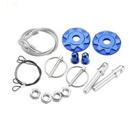 DTYBJN Blocco di Blocco per Cofano Piastra Perno Cofano Motore in Alluminio, Clip di bloccaggio Cofano, Accessorio per Modifica Auto, sgancio rapido Serratura Coperchio Motore(Blue)