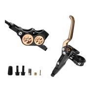 DTYBJN Freno a Disco Idraulico MTB a 4 pistoncini 2200mm Tipo Split Freno a Pressione Olio Mountain AM DH Pinza Freno Bici da Strada(Gold Split-Type R)