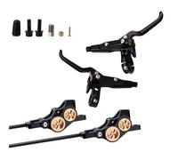 DTYBJN Freno a Disco Idraulico MTB a 4 pistoncini 2200mm Tipo Split Freno a Pressione Olio Mountain AM DH Pinza Freno Bici da Strada(Black Split-Type LR)