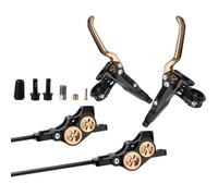 DTYBJN Freno a Disco Idraulico MTB a 4 pistoncini 2200mm Tipo Split Freno a Pressione Olio Mountain AM DH Pinza Freno Bici da Strada(Golden Split-Type LR)