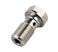 DTYBJN Pinza Freno a Disco Bullone Banjo in Titanio M10 x 1,0/M10 x 1,25, Passo 25 mm, Filettatura 30 mm, Adatto per KTM, BMW, Ducati ECC.(Single,M10X1.0)