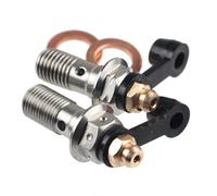 DTYBJN Pinza Freno a Disco Bullone Banjo per Pinza Freno Moto,nipplo M10X1,0MM/1,25MM, Adatto per Honda, Adatto per Yamaha, Adatto per Kawasaki, Adatto per Suzuki(Orange)