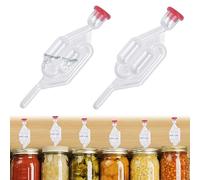 DTYGUIXE 2 Pz Gorgogliatore Fermentazione Tubicini di Fermentazione in Plastica Gorgogliatori con Coperchio in Plastica Gorgogliatore Vino con Tappo Forma di S per Birra Casalinga Fermentazione Vino
