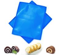 DTYGUIXE 2 Pz Tappetino da Forno per Rotolo Teglia Rettangolare in Silicone per Rotolo per Torta Stuoia per Rotoli di Torta in Silicone per Fare Rotoli Torta, Biscotti (30.5x25.8x1cm)