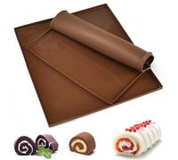 DTYGUIXE 2 Pz Tappetino da Forno per Rotolo Teglia Rettangolare in Silicone per Rotolo per Torta Stuoia per Rotoli di Torta in Silicone per Fare Rotoli Torta, Biscotti (30.5x25.8x1cm)