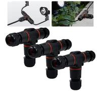DTYGUIXE 3 Pz Scatola di Giunzione Impermeabile IP68 Connettore per Cavo Impermeabile M20 T Connettori per Cavi per Scatola di Giunzione a T a 3 Vie per Diametro Cavo 3-12 mm