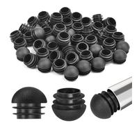 DTYGUIXE 50 Pz Tappi per Tubi Rotondi per Sedie Inserti a Cupola per Tubi Protezioni per Tappi in Plastica da 25mm Tappi Lamellari con Testa a Sfera per Tubi Tondi per Gambe di Tavolo, Sedia, Mobile