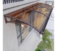 Dtyubfg Pensilina Per Porta Esterna, 45/55/65/80/90/100/120/150cm, Tenda Da Sole Per Veranda Con Grondaia Grande,Espandibile Silenziosamente,Adatta Per Esterni,Patio