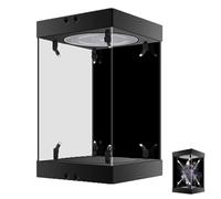 Dtyubfg vetrinetta espositiva,Vetrina acrilica, Con luce LED,con Base Nera, Acrilico Scatola Antipolvere Vetrina per Figure d'azione Giocattoli, da Collezione -40CM