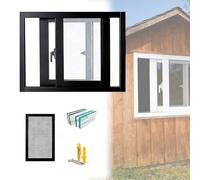 Du Alluminio Scorrevole s 20 "61 cm 30" 31" 32" con Securi Lock Temperato s Venting Hopper per ChickenBlack 21x19 Finestra di Ricambio Resistente alle intemperie Facile Inll