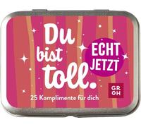 Du bist toll. Echt jetzt.: 25 Komplimente für dich | Metalldose mit 25 Karten. Ideal als Affirmationskarten oder als kleines Geschenk