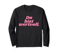 Du Bist wertvoll - Positive Affirmations Maglia a Manica