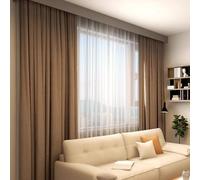 Du montaggio a soffitto ain Track System Double Rail Valance perPerfect per camera da letto e ufficio e pannello mantovana facile da inserire