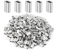 Duable - Manicotto a crimpare in alluminio per cavo metallico e cavo da 1,5 mm, fissaggio versatile per connettori a crimpare per edilizia