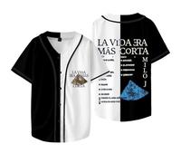 DUAGGC Milo J La Vida Era mas Corta T-Shirt, Colors Camicette Classiche Camicie Casual A Maniche Corte Top alla Moda per Donne E Uomini,2 Colors,S