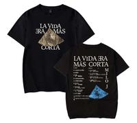 DUAGGC Milo J La Vida Era mas Corta T-Shirt, Colors Camicette Classiche Camicie Casual A Maniche Corte Top alla Moda per Donne E Uomini,Nero,XXL