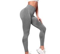 duaicnvow Donna Leggings Senza Cuciture a Compressione 3D per Anticellulite Sportivi Push Up Leggins Fitness Pantaloni Palestra Dimagranti Vita Alta Elasticizzati Yoga Pants