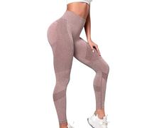 duaicnvow Donna Leggings Senza Cuciture a Compressione 3D per Anticellulite Sportivi Push Up Leggins Fitness Pantaloni Palestra Dimagranti Vita Alta Elasticizzati Yoga Pants