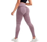 duaicnvow Donna Leggings Senza Cuciture Fittabella Leggins a Compressione 3D per Anticellulite Scrunch Push Up Leggins Fitness Pantaloni Palestra Dimagranti Vita Alta Elasticizzati Yoga Pants