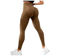 duaicnvow Donna Leggings Senza Cuciture Fittabella Leggins a Compressione 3D per Anticellulite Scrunch Push Up Leggins Fitness Pantaloni Palestra Dimagranti Vita Alta Elasticizzati Yoga Pants