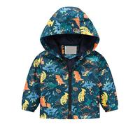duaicnvow Giacca Impermeabile Bambina Ragazza Antipioggia Cappotto con Cappuccio e Zip Bambini Leggero Apertura Antivento Giacche a Vento Autunno Giacca Softshell da Trekking