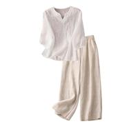 duaicnvow Tute da Donna Estivo Splicing Due Pezzi Camicia a Maniche Corte E Pantaloni della Tuta Set Ladies Leisure Suits Tute Sportiva Casa Set Taglie Forti Curvy Abbigliamento Signora Tuta Mare