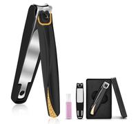 DUAIU Tagliaunghie di lusso in lega di zinco per unghie e piedi, tagliaunghie per unghie spesse, tagliaunghie senza sforzo per uomini e donne con spazzola per la pulizia