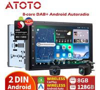 Dual 1080P CAM+ ATOTO DAB+ 7" Doppio DIN AI Android Autoradio Wireless CarPlay