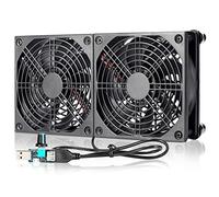 Dual 120mm 5v USB Alimentato PC Ventile di router con controller velocità ad alta ventola di raffreddamento a flusso d'aria for ricevitore modem router Dvr PlayStatio