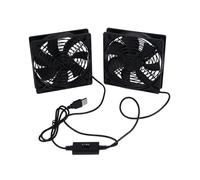 Dual 120Mm 5V USB Powered PC Router Ventole con Regolatore di Velocità Ventola di Raffreddamento Ad Alto Flusso D'Aria per Ricevitore Modem Router