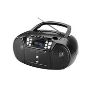 Dual, 75961, DAB-P AA8210, radio CD -DAB(+)/FM, Boombox, lettore CD, altoparlante stereo, porta USB, ingresso Aux, funzionamento a batteria, portatile, nero