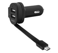 Dual Auto Caricatore 6A 2x Usb-A + Usb-C 12V 24V Carica - Adattatore per