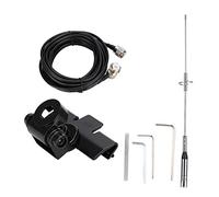 Dual Band NL-770S Impermeabile, Copertura Magnetica in Gomma, Cavo Coassiale da 5 M con Connettore Maschio PL-259/SO-239/UHF, Base Magnetica per Autoradio,