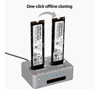Dual-Bay M.2 NVME SSD Clone Gen2X 20Gbps Docking Station USB3.2 tipo C Hard Disk esterno Box M.2 M3 NVME pci-e per M2 M Key SSD