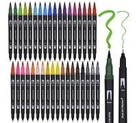 Dual Brush Pen Set di 36 pennarelli a doppia fibra, inchiostro a base d’acqua, doppia punta per acquerello, waterello, calligrafia manga, pennarelli a punta fine [1-2 mm] e penna a punta fine[0.4 mm]
