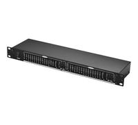 Dual Channel 15-Band Equalizer,1U Rack Mount Stereo Equalizer, 2-channel Stereo Graphic Equalizer with High/Mid/Low Frequency Adjustment Indipendent Adjustment, Crystal Clear Sound Quality, for Record