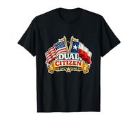 Dual Citizen Texas American Flag Patriotic Funny Pride Maglietta