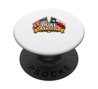 Dual Citizen Texas American Flag Patriotic Funny Pride PopSockets PopGrip Adesivo