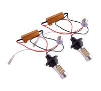 Dual Color Switchback White-Amber 42-LED 1156 P21W DRL Driving Light Bulbs 2pcs